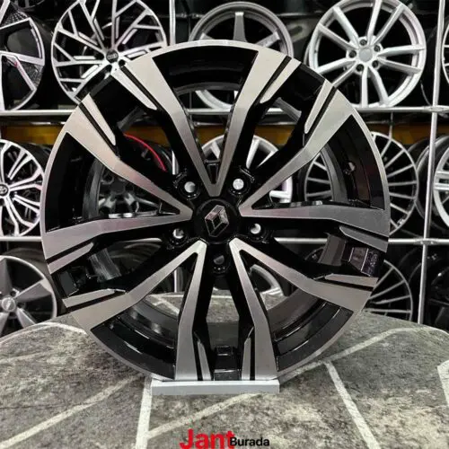 16 inç 5x114.3 Megane 4 Siyah Elmas Kesim Jant Modeli (4 Adet)