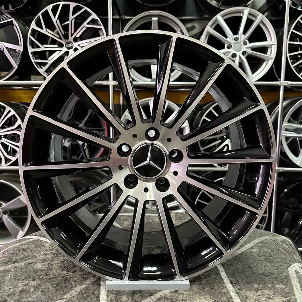 18 inç 5x112 Mercedes S Glass Siyah Elmas Kesim Jant Modeli (4 Adet)