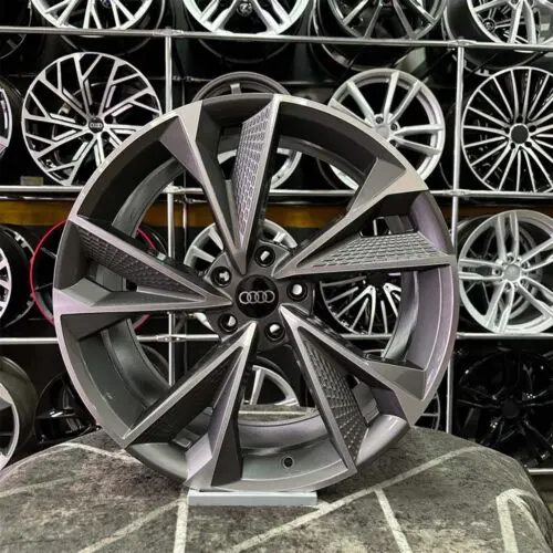 17 inç 5x112 Audi Gun Metal Elmas Kesim Jant Modeli (4 Adet)