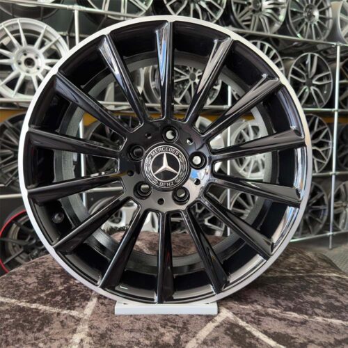 17 inç 5x112 Mercedes S Glass Siyah, Siyah Elmas Kesim Jant Modeli (4 Adet)
