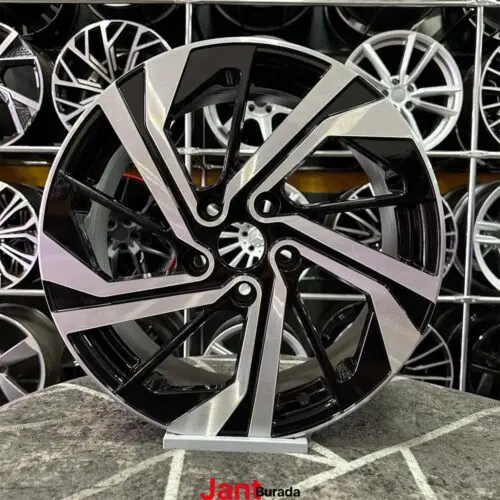17 inç 5x114.3 Megane 4 Siyah Elmas Kesim Jant Modeli (4 Adet)