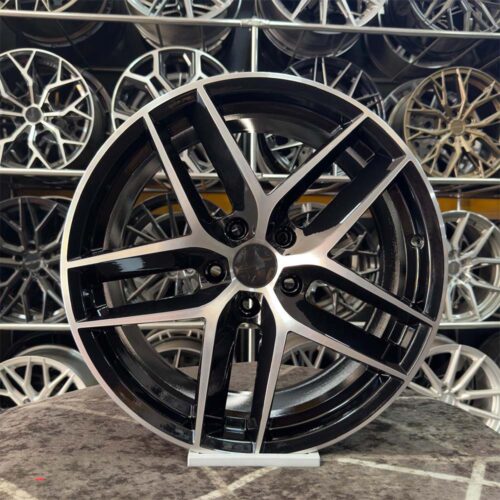 18 inç 5x112 Leon FR Siyah Elmas Kesim Jant Modeli (4 Adet)