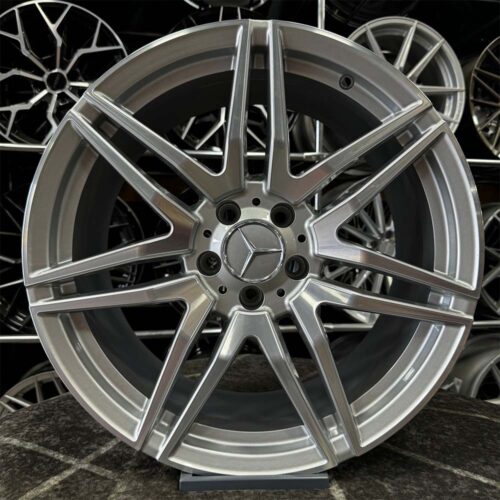 19 inç 5x112 Mercede E Coupe Gümüş Elmas Kesim Jant Modeli (4 Adet)