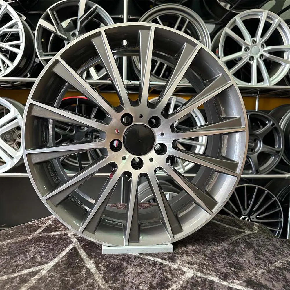 19 inç 5x112 Mercedes S Glass Gun Metal Elmas Kesim Jant Modeli (4 Adet)