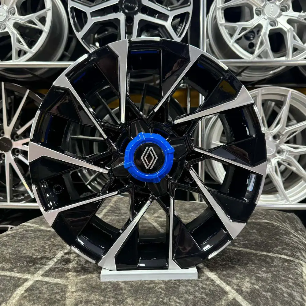 15 inç 4x100 Clio 6 Techno Asprit Alpine Siyah Elmas Kesim Jant Modeli (4 Adet)