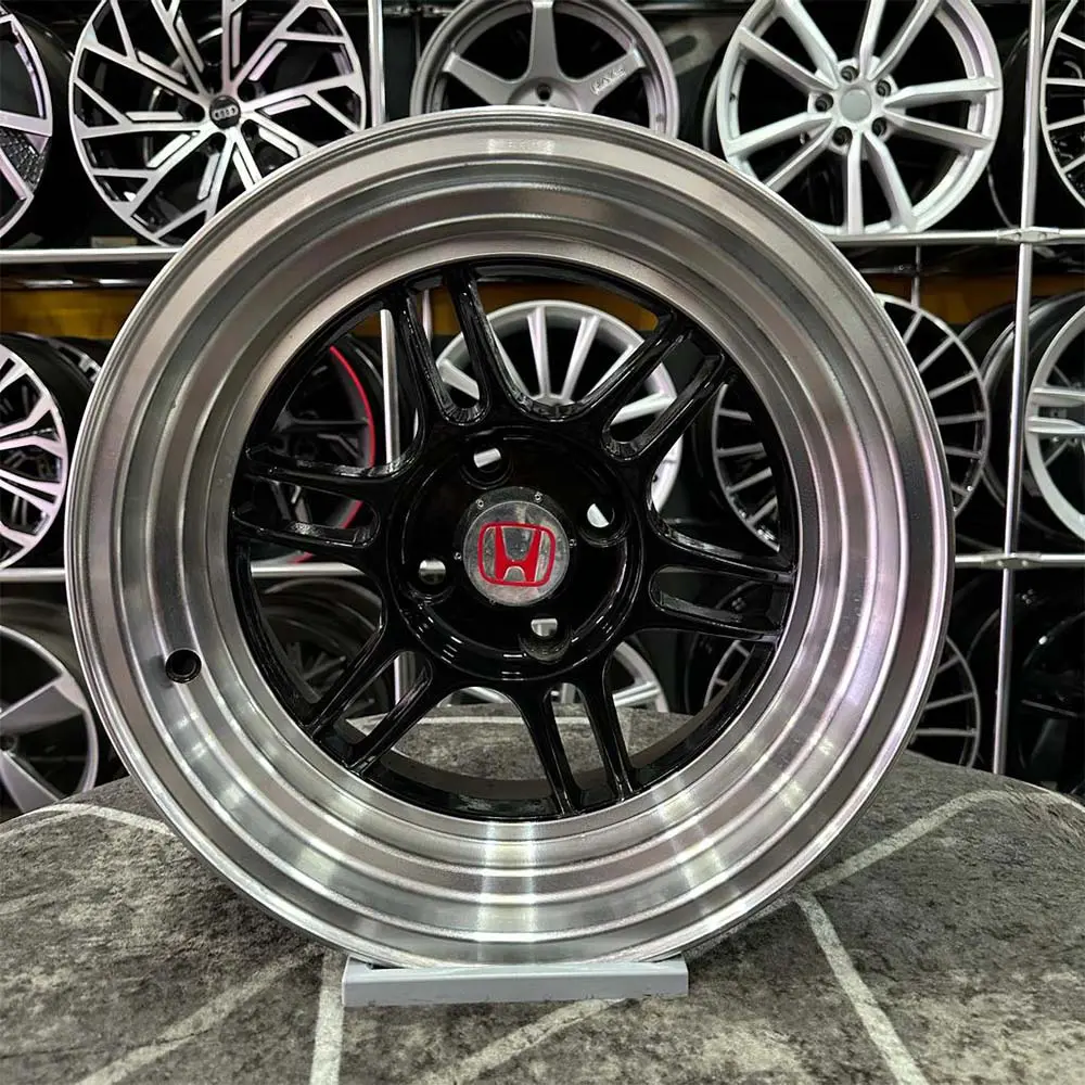 15 inç 4x100 Civic Siyah Elmas Kesim Jant Modeli (4 Adet)