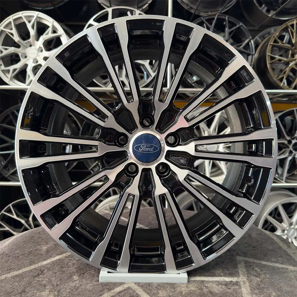 18 inç 5x108 Ford Focus Mondeo Siyah Elmas Kesim Jant Modeli (4 Adet)
