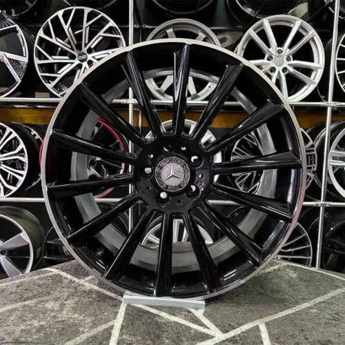 18 inç 5x112 S Glass AMG Siyah Elmas Kesim Jant Modeli (4 Adet)