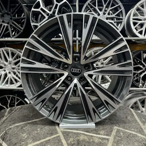 19 inç 5x112 Audi Gun Metal Elmas Kesim Jant Modeli (4 Adet)