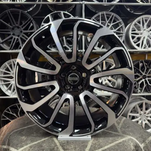 22 inç 5x120 Rango Rover Siyah Elmas Kesim Jant Modeli (4 Adet)