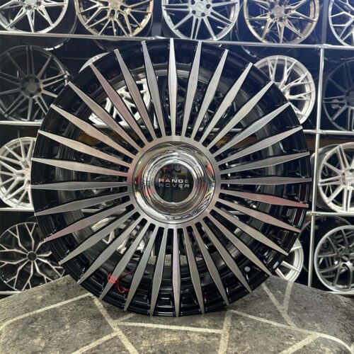 22 inç 5x120 Rango Rover Siyah Elmas Kesim Jant Modeli (4 Adet)