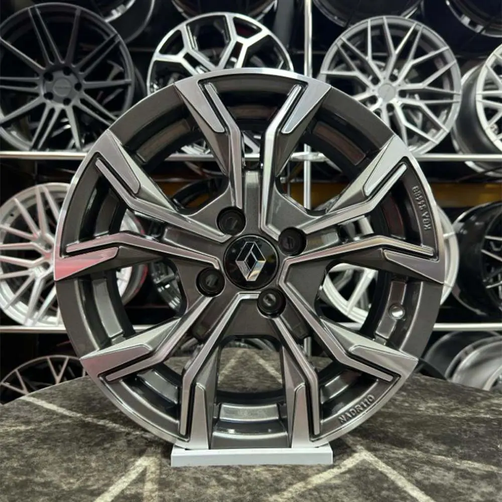 15 inç 4x100 Clio İcon Gun Metal Elmas Kesim Jant Modeli (4 Adet)