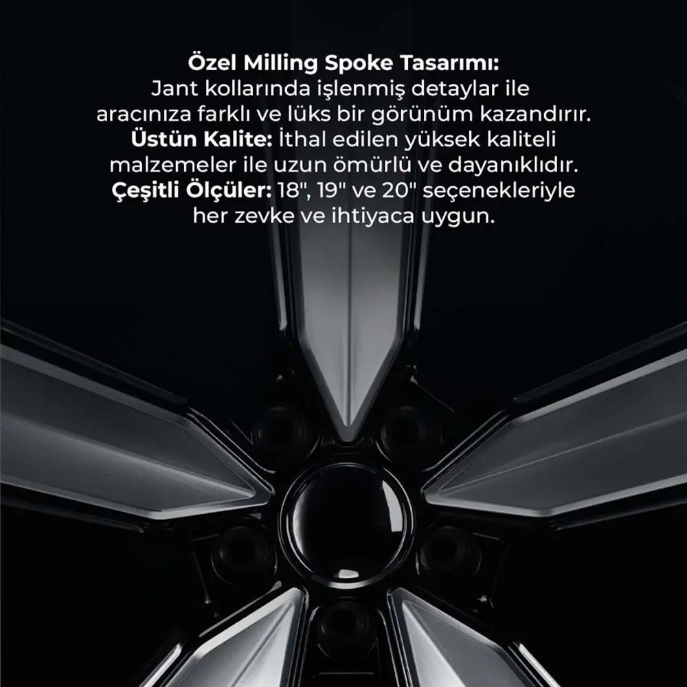 18 inç 5x112 Audi RS5 Orjinal Kalıp Siyah Jant Modeli (4 Adet)