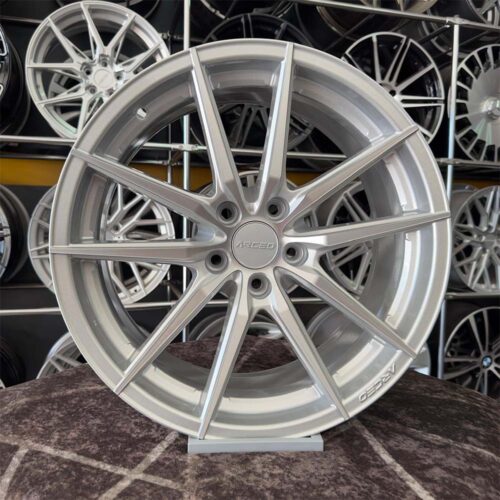 17 inç 5x112 Arceo Monaco Gümüş Elmas Kesim Jant Modeli (4 Adet)