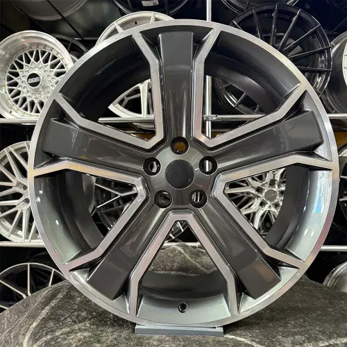 22 inç 5x120 Range Rover Vouge Gun Metal Elmas Kesim Jant Modeli (4 Adet)
