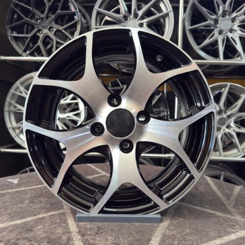 14 inç 4x100 Ford Siyah Elmas Kesim Jant Modeli (4 Adet)