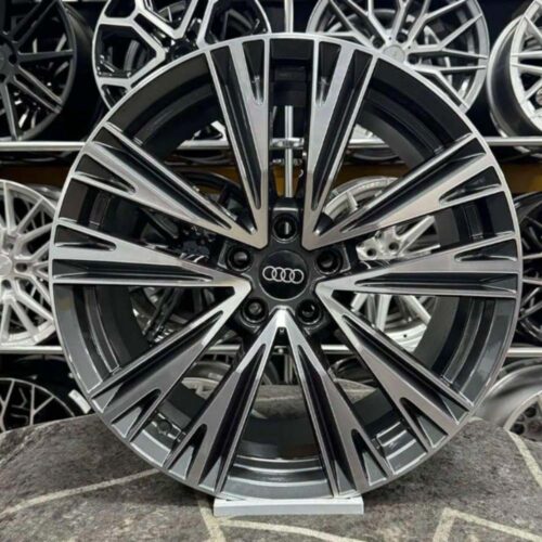 18 inç 5x112 Audi Gun Metal Elmas Kesim Jant Modeli (4 Adet)