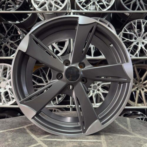 18 inç 5x112 Audi S Line Gun Metal Elmas Kesim Jant Modeli (4 Adet)