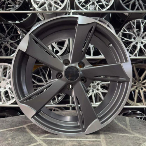 18 inç 5x112 Audi S Line Gun Metal Elmas Kesim Jant Modeli (4 Adet)