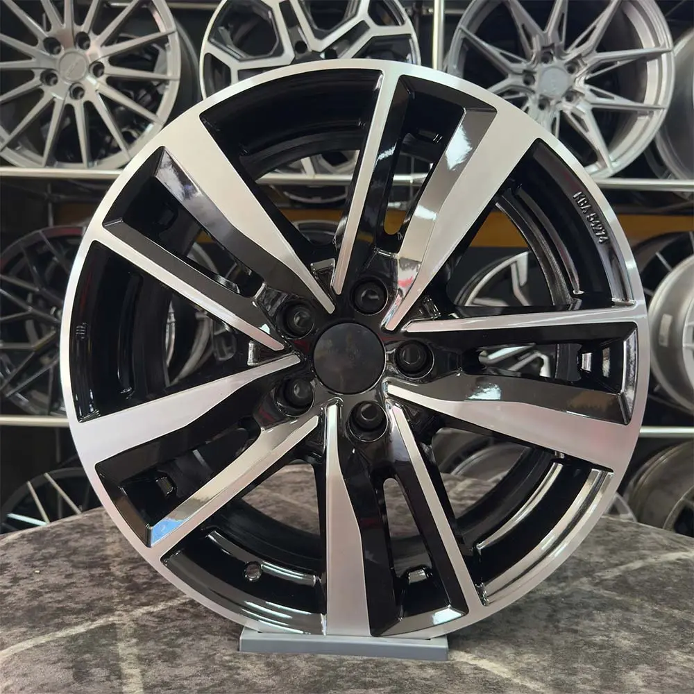 17 inç 5x100 Polo İbiza Taigo Egea Doblo Siyah Elmas Kesim Jant Modeli (4 Adet)