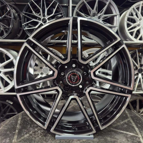 19 inç 5x112 Mercedes E200 C200 Siyah Elmas Kesim Jant Modeli (4 Adet)