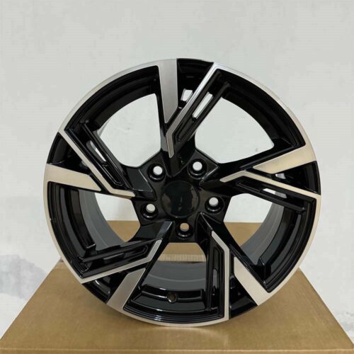 15 inç 5x100 Audi S Line Polo Taigo İbiza Fabia Uyumlu Siyah Elmas Kesim Jant Modeli (4 Adet)
