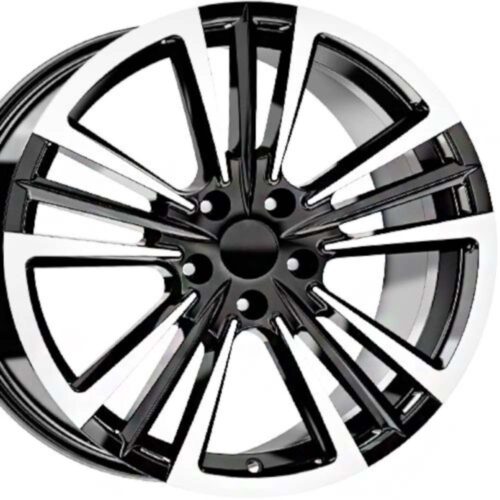 18 inç 5x112 A3 A4 Octavia Caddy Golf Jetta Passat Uyumlu Siyah Elmas Kesim Jant Modeli (4 Adet)