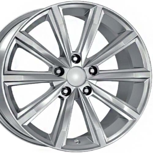 18 inç 5x112 Superb Octavia Golf Jetta Caddy Passat Uyumlu Gümüş Jant Modeli (4 Adet)