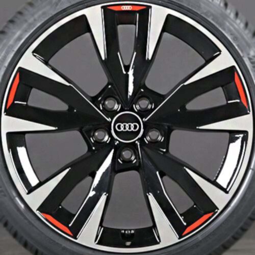 19 inç 5x112 Audi S Line A4 A5 A6 Uyumlu Siyah Elmas Kesim Jant Modeli (4 Adet)