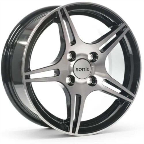 14 inç 4x100 Sonic Siyah Elmas Kesim Jant Modeli (4 Adet)
